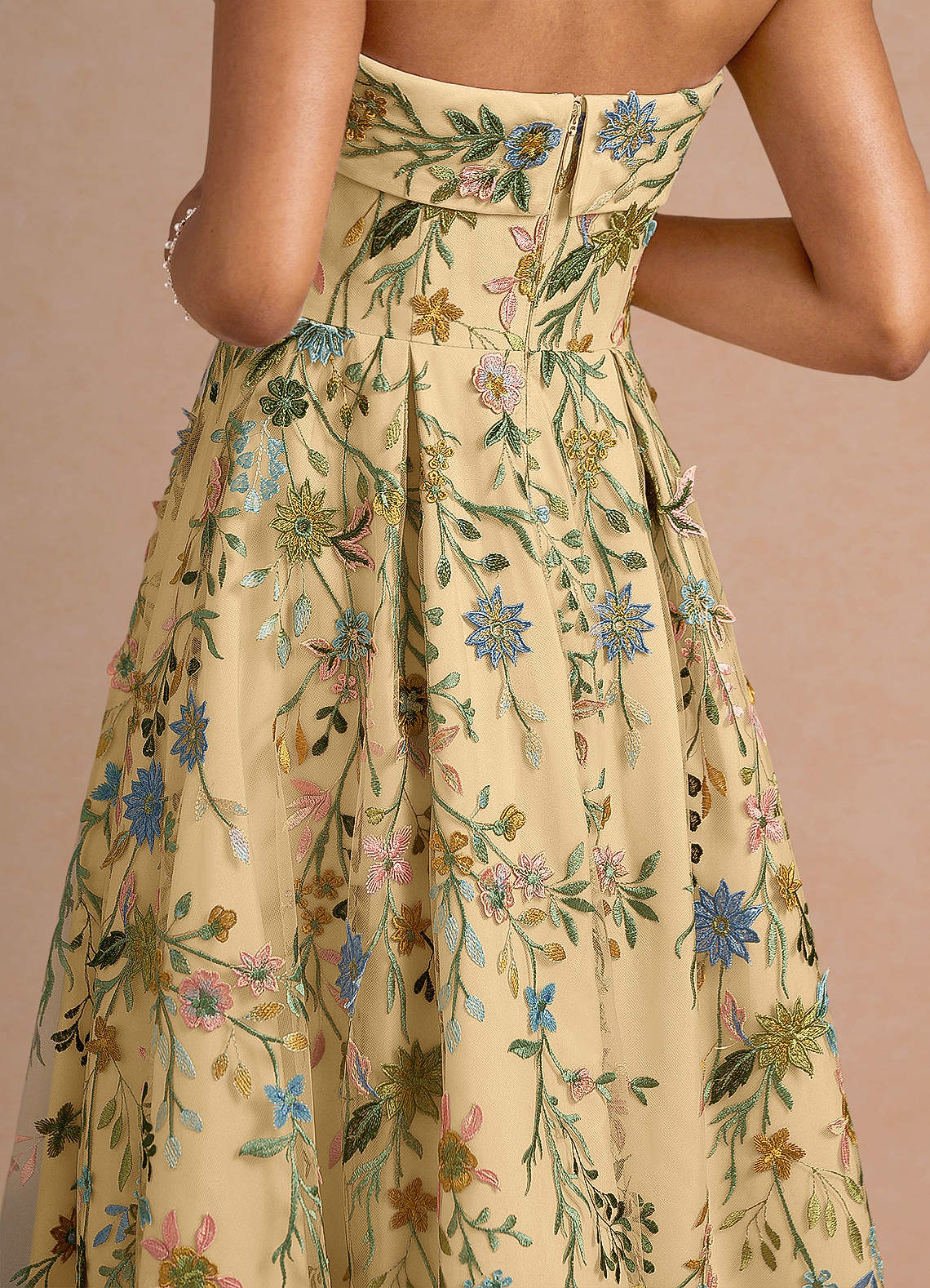 evangeline midi dress Azazie A-Line 3D Flowers Midi Cocktail Dresses in Sky Blue