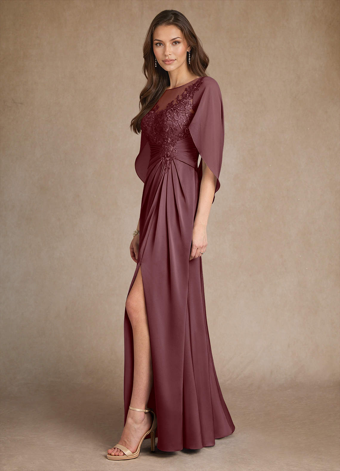 sangria lace dress Danya Wrap Dress Sangria Bella Lace Rtw