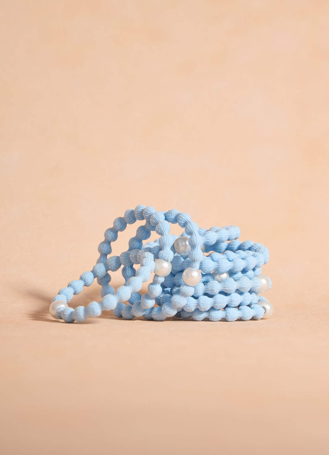 front Pearl Hair Ties Set of 10