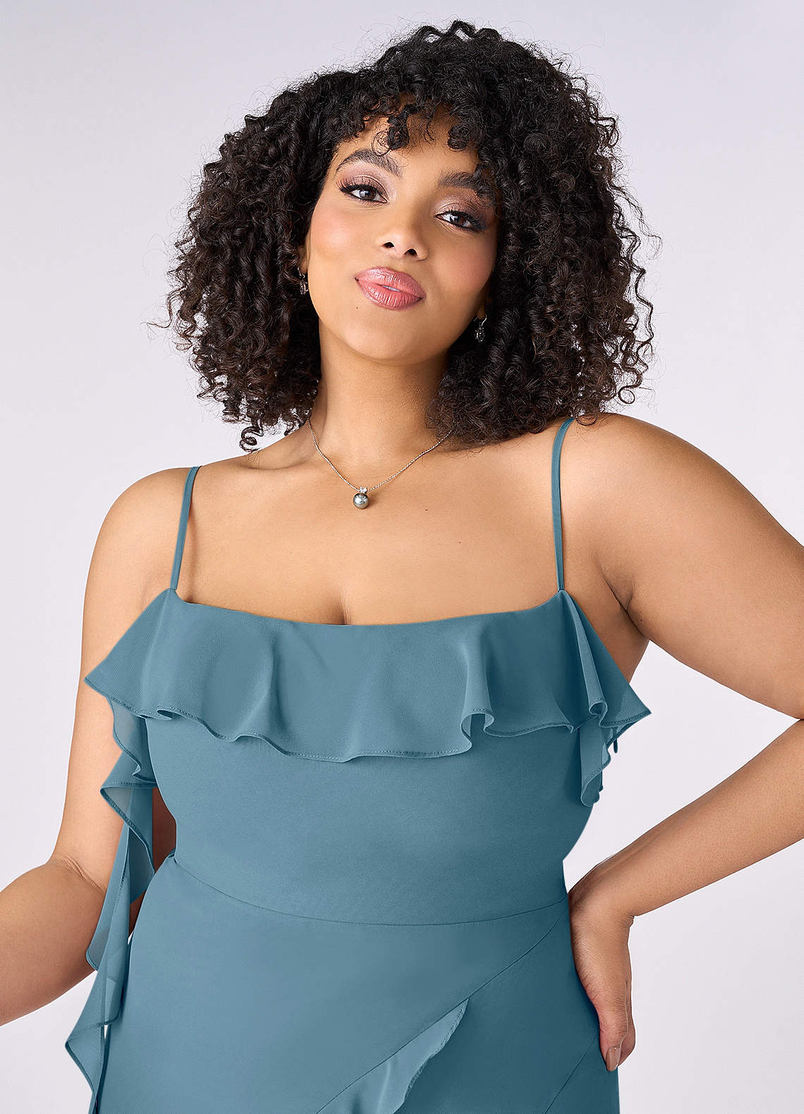 Barbie ♥ Azazie Bridesmaid Dresses Bermuda Sheath Bow Chiffon Dress image9