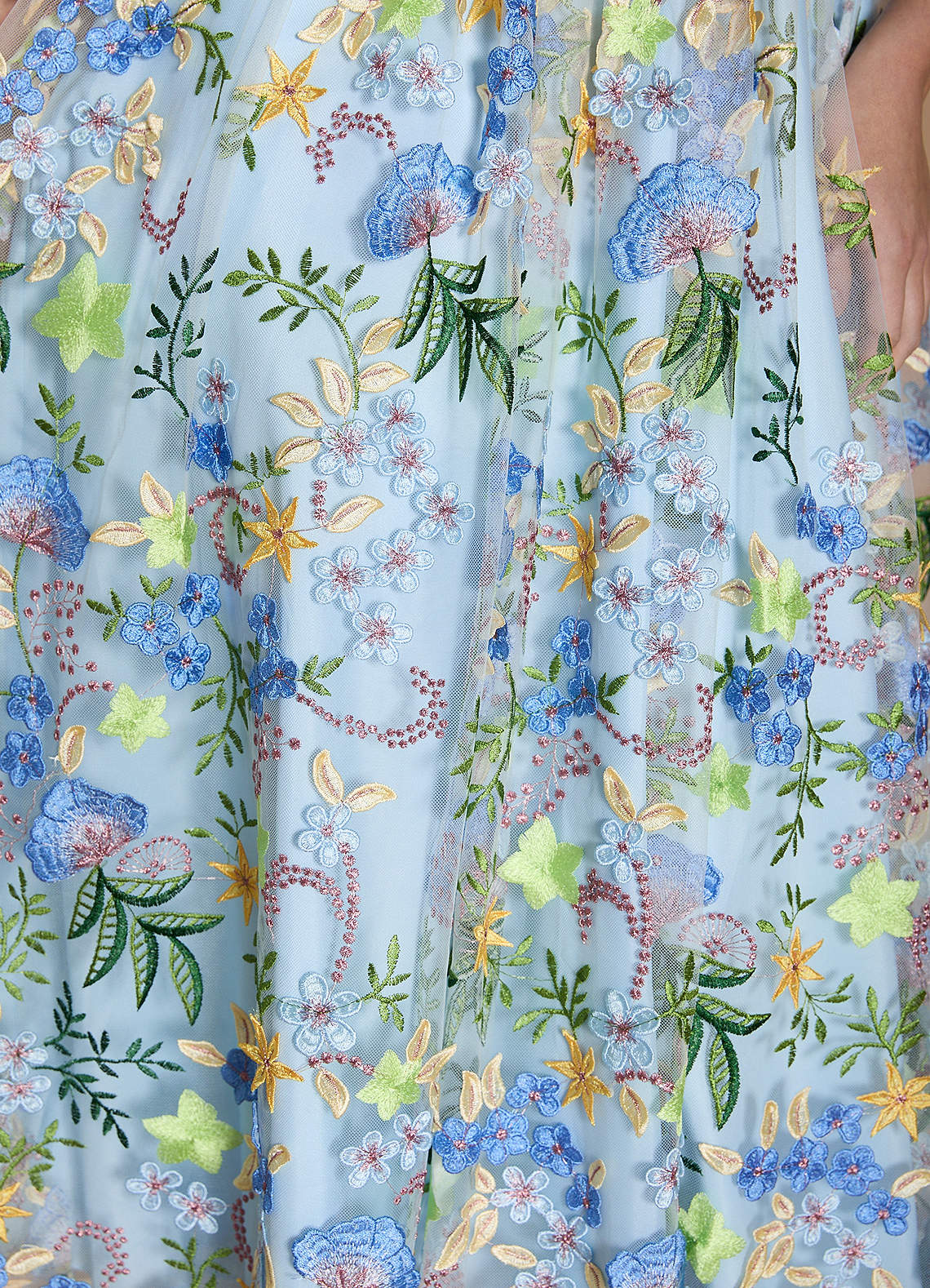 Sandy Sky Blue Multi Midi Dress Ready to Ship | Azazie Sandy Sky Blue Multi Midi Dress Ready to Ship | Azazie