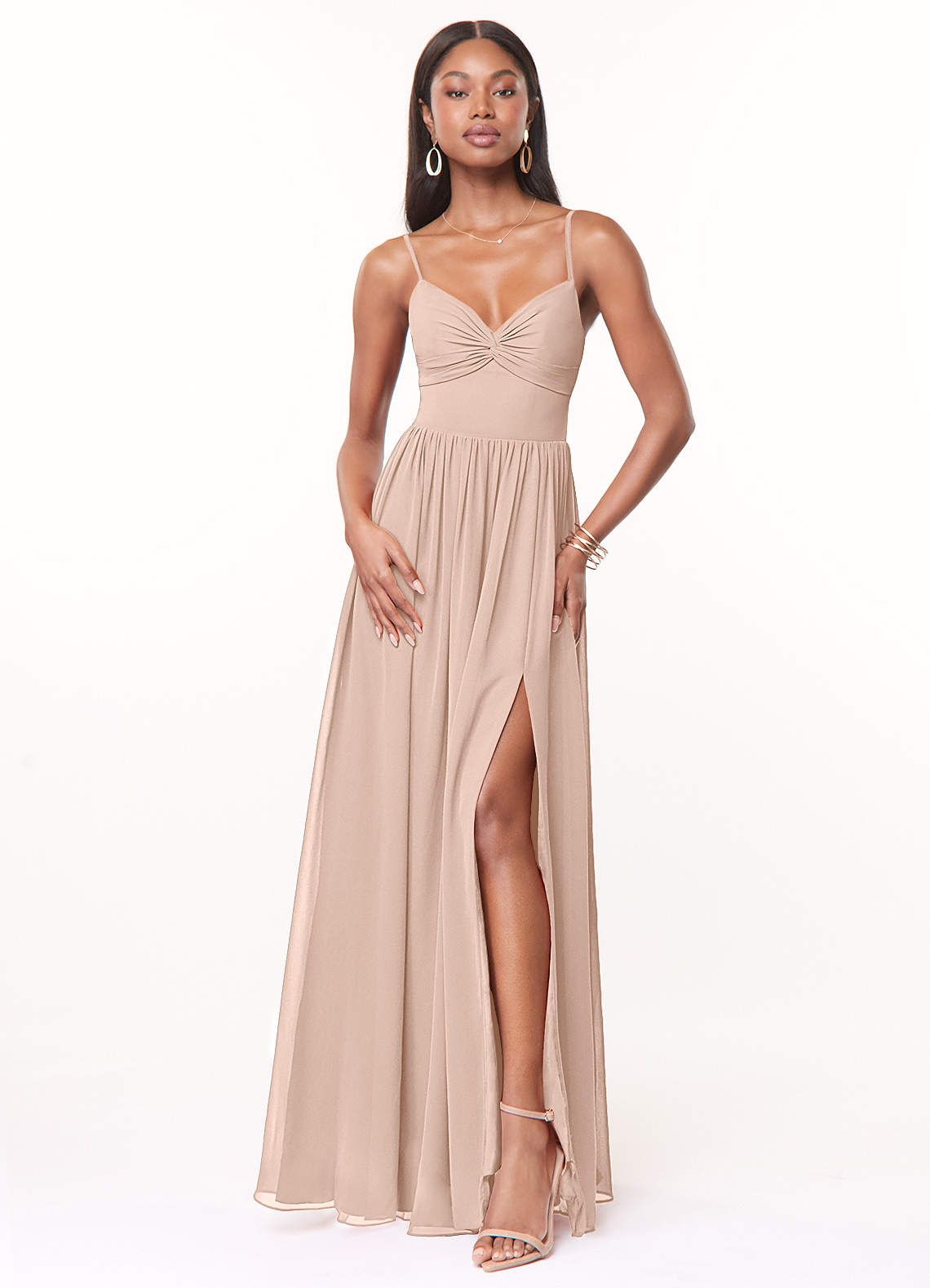 Azazie Zeya English Rose Chiffon Bridesmaid Dresses | Azazie