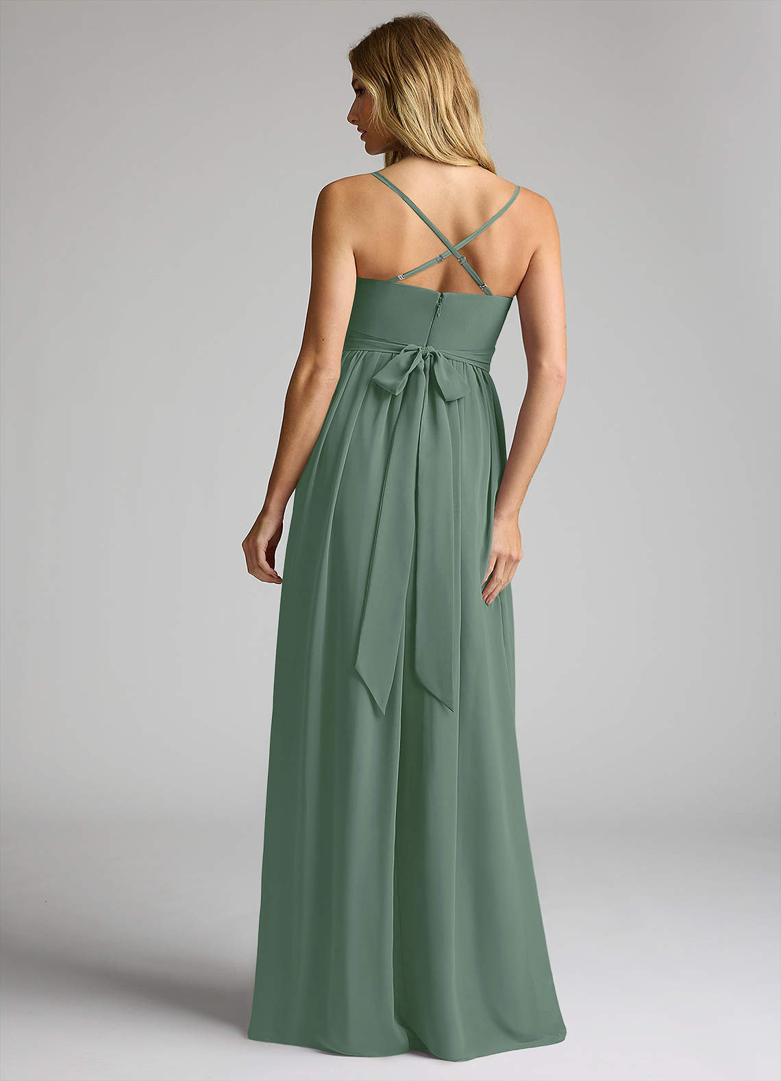 Azazie Llana Vestidos de dama de honra para maternidade Vestir Linha A Comprimento do chão Chiffon image1
