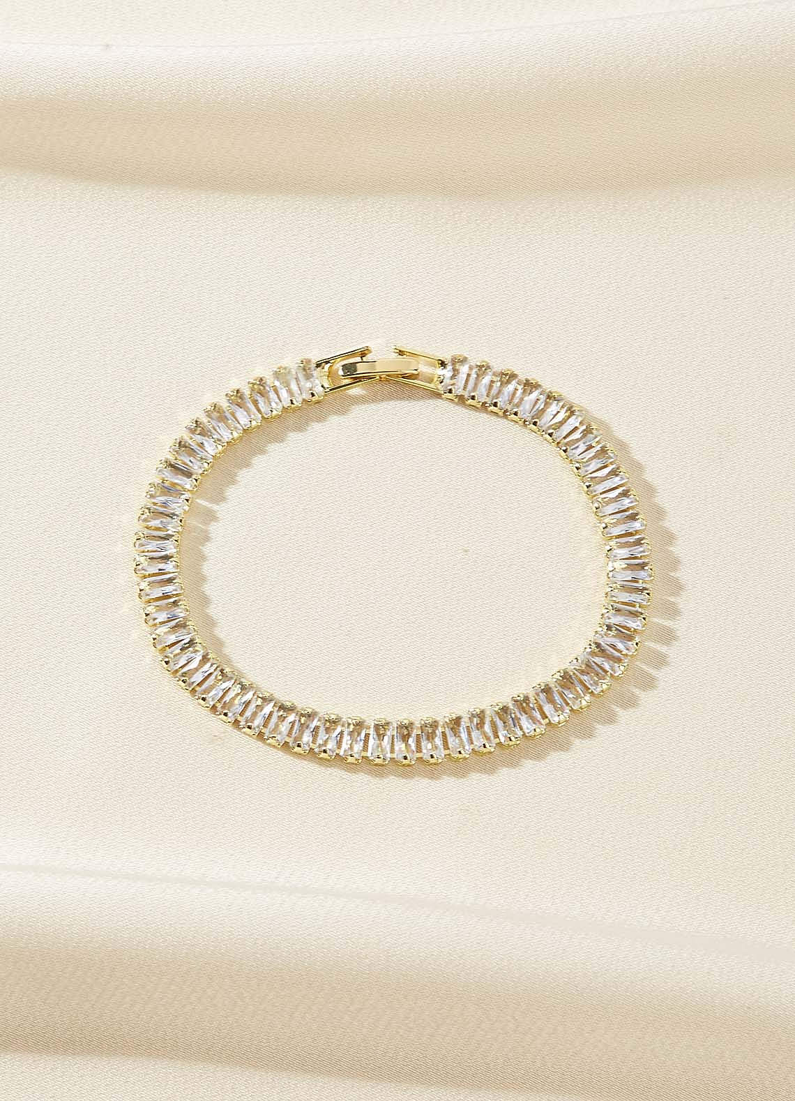 front Colored Zircon Tennis Bracelet