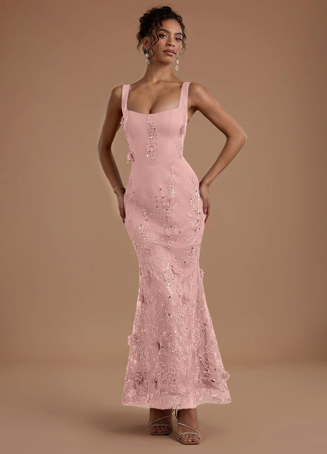 Zarelle Pink Maxi Dress | Azazie