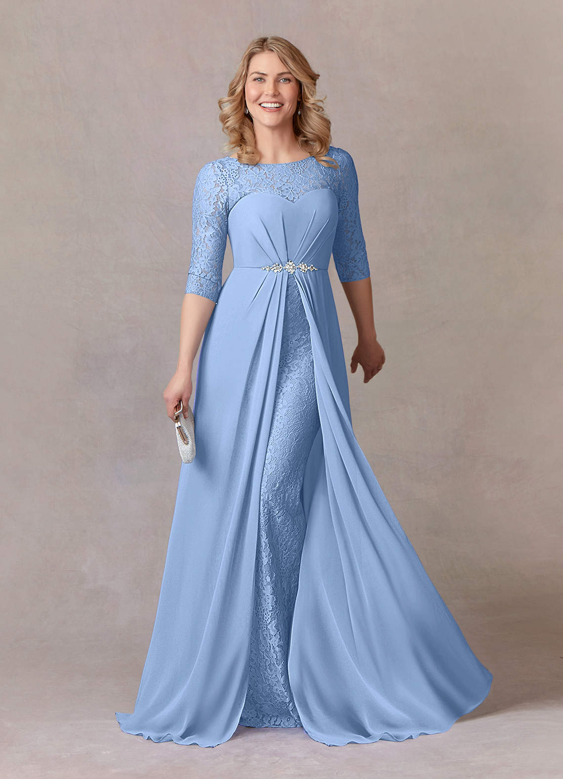 Steel Blue Mother of the Bride Dresses