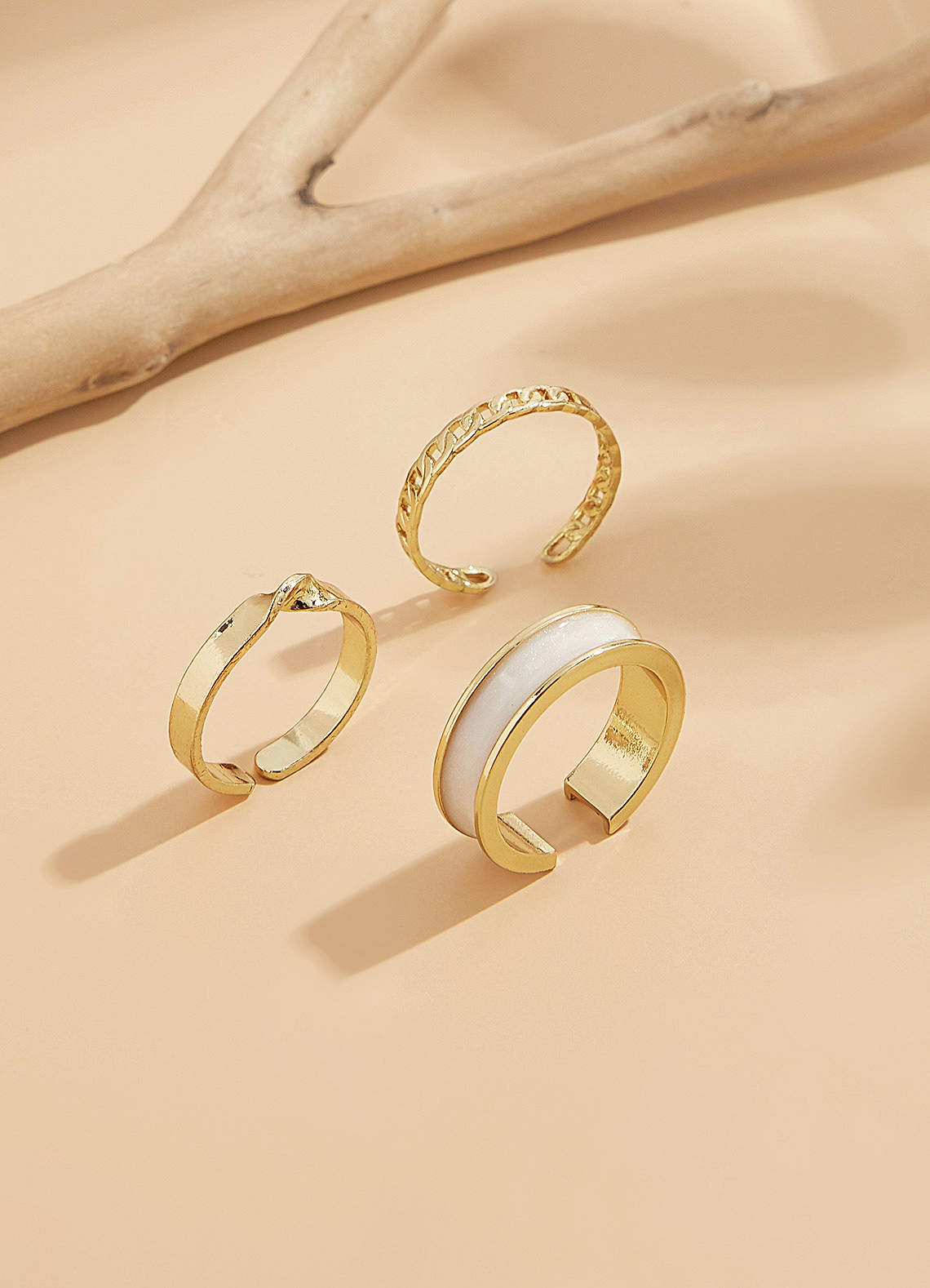 front Adjustable Ring Trio
