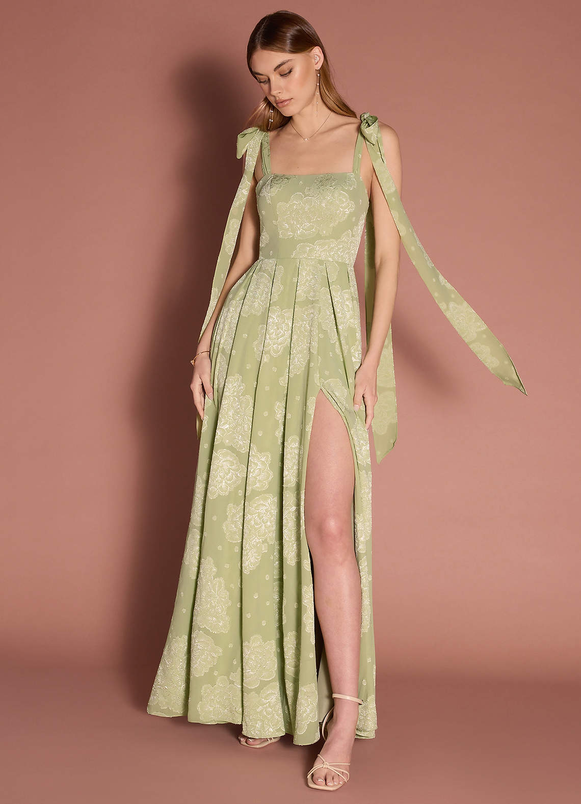 Anesa Celadon Bow Maxi Dress image1