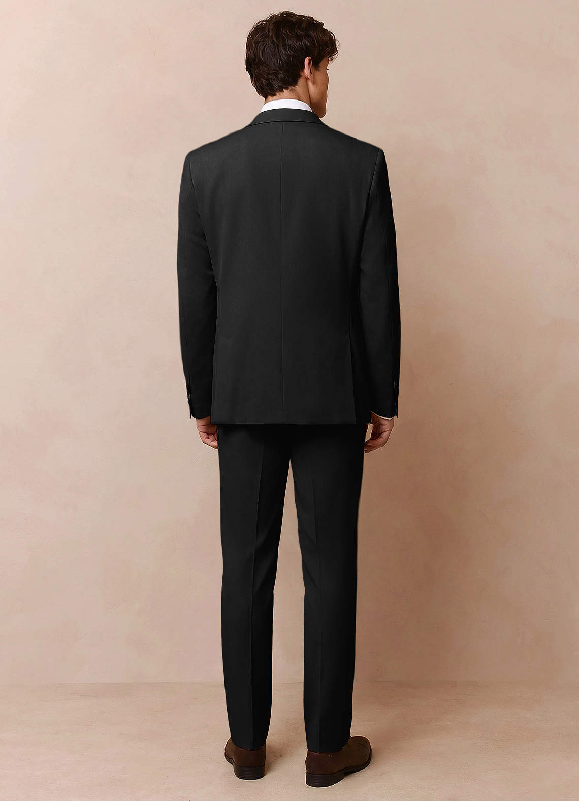 front Owen Black Lightweight Tailored Suit Jacket