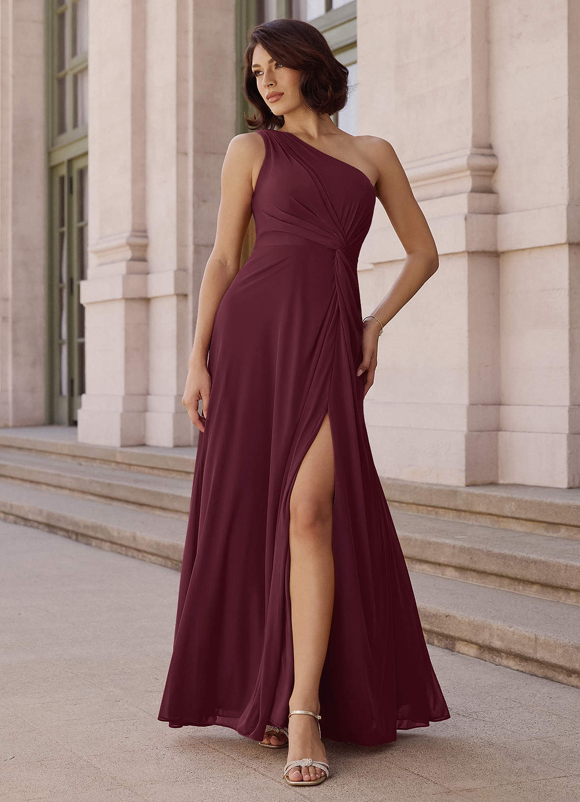 cabernet bridesmaid dresses Azazie Brooke up back and a