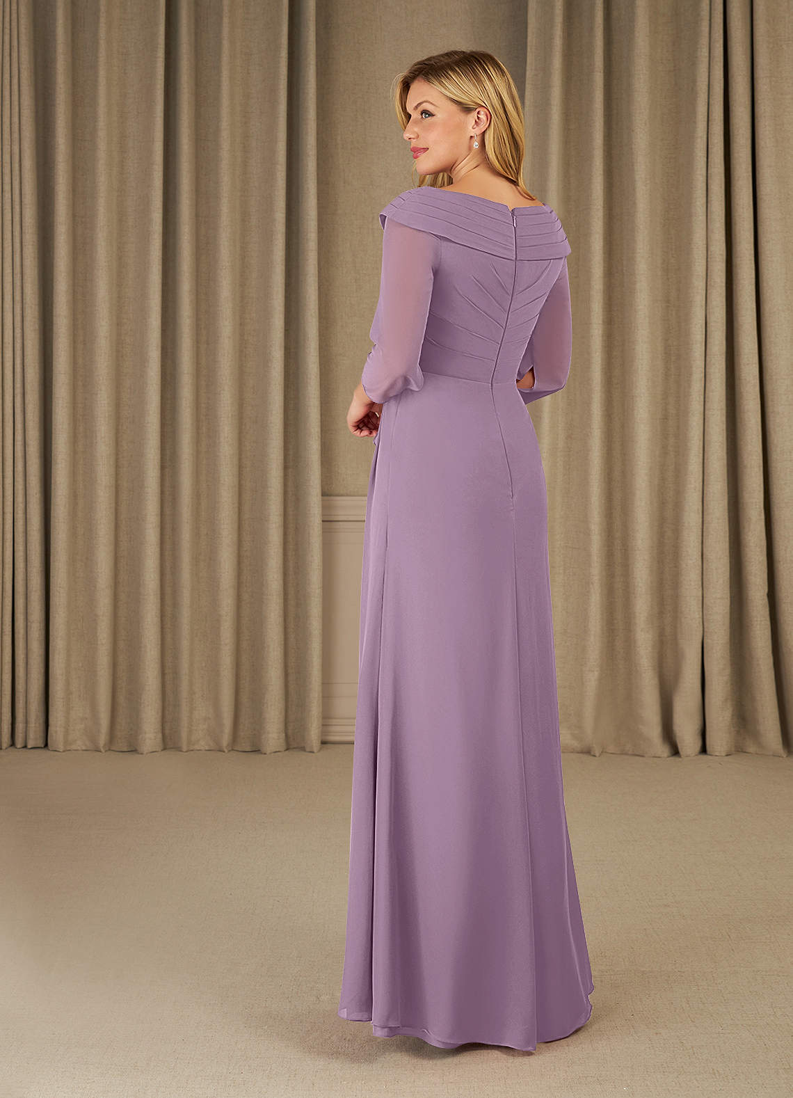 Wisteria Azazie Jaycee A-Line Chiffon Floor-Length Dress | Azazie