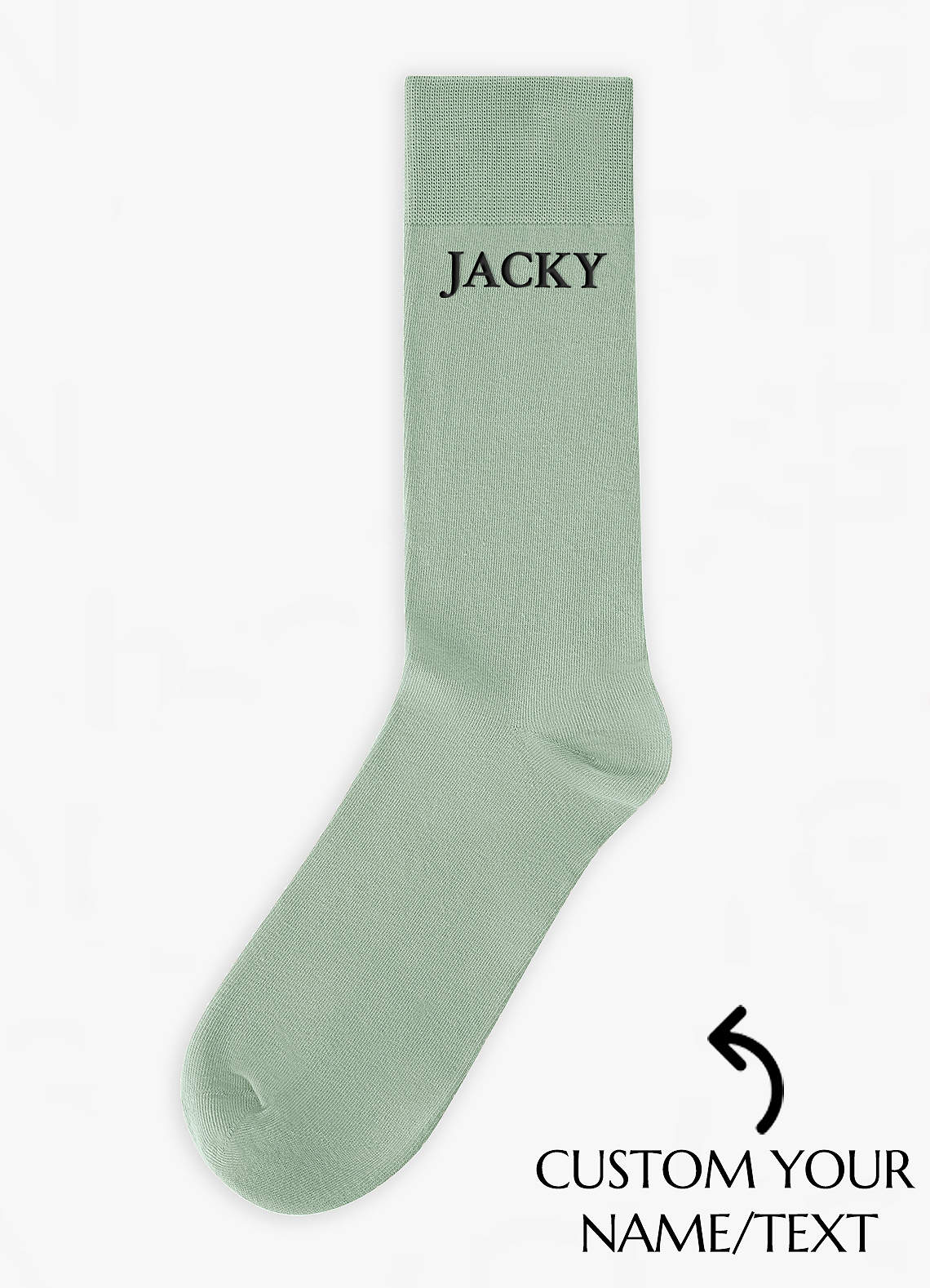 front Custom Embroidered Name Groom and Groomsmen Socks