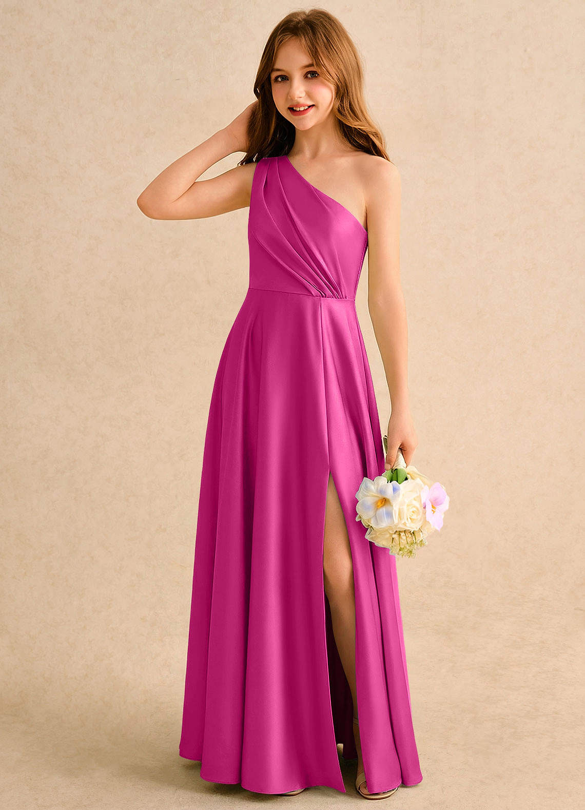 slim fit dress slacks Terani Couture 251E4251 Fuchsia 6 Sale – The Dress Outlet main image 0