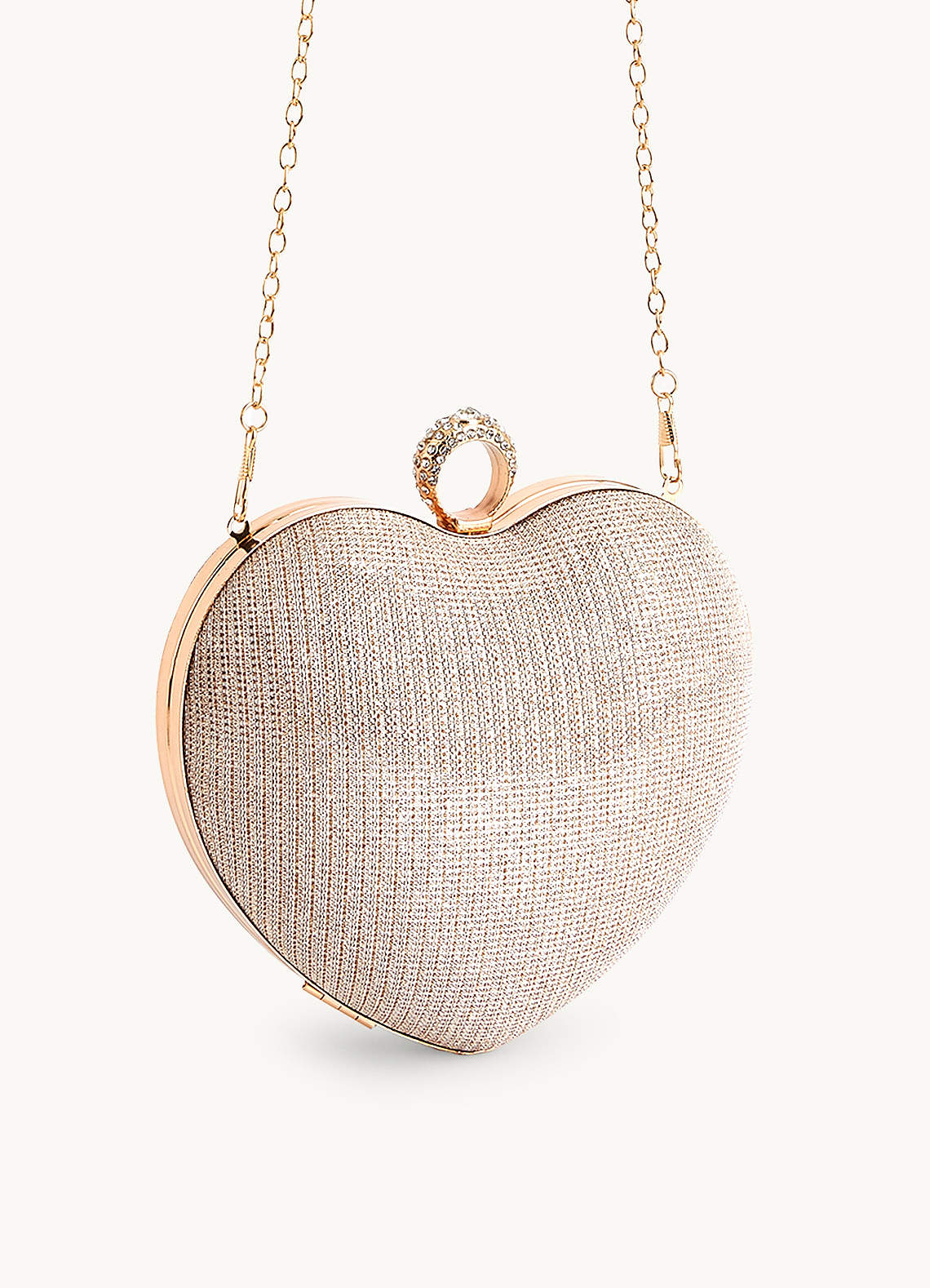 front Shimmering Heart Clutch