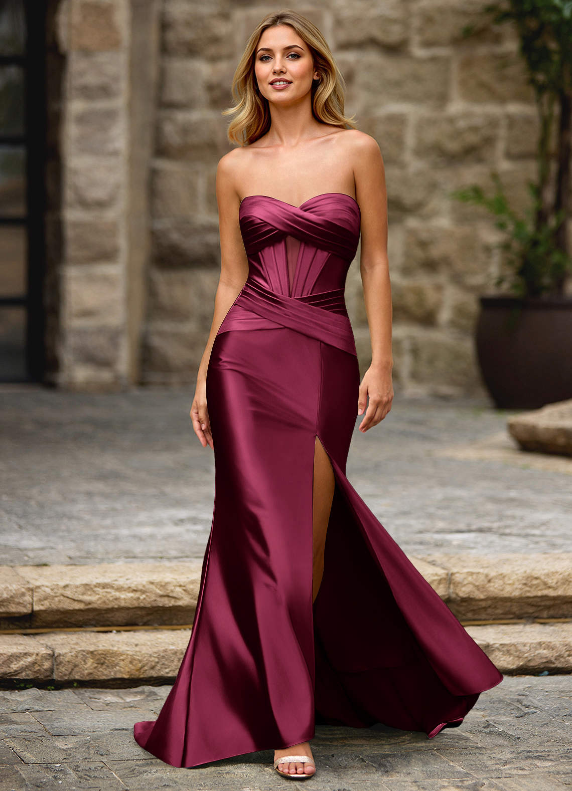 open lace back dress Jovani 37160 Cut-Out Sheath Prom Gown – The Gown Galleria main image 1