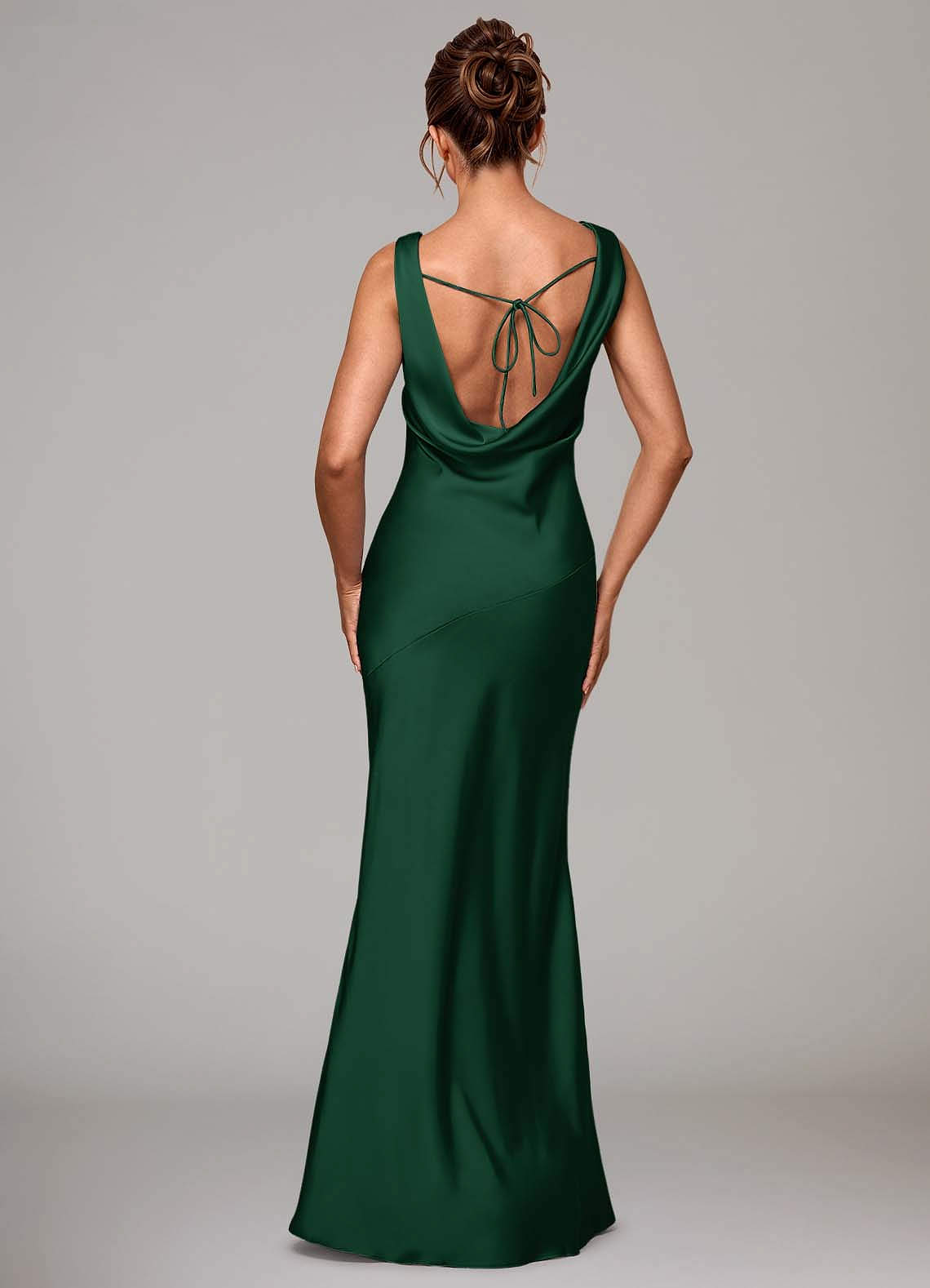 Azazie Rylina Ready to Ship Dark Green Stretch Satin Bridesmaid Dresses | Azazie Azazie Rylina Ready to Ship Dark Green Stretch Satin Bridesmaid Dresses | Azazie