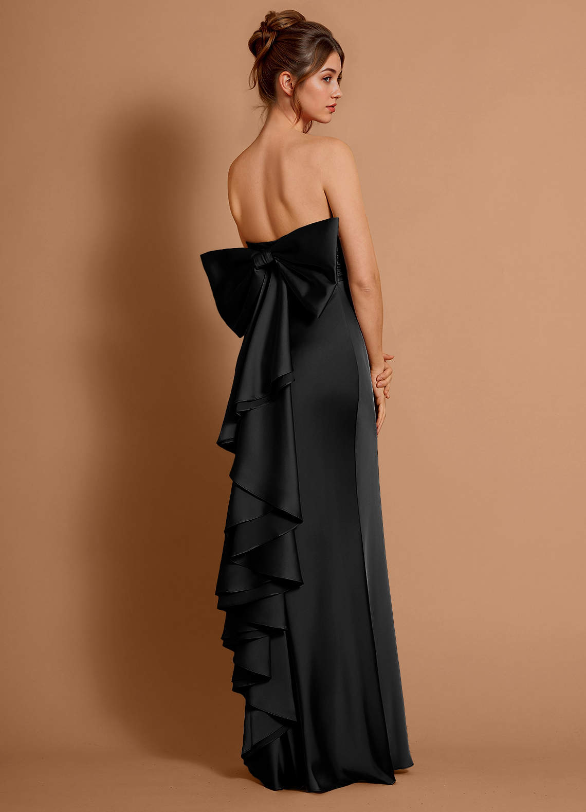 a line black maxi dress Eleanor Black A-line Maxi Dress