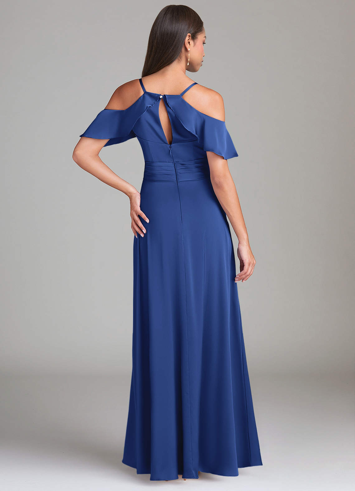 Azazie Dakota Royal Blue Stretch Satin Bridesmaid Dresses