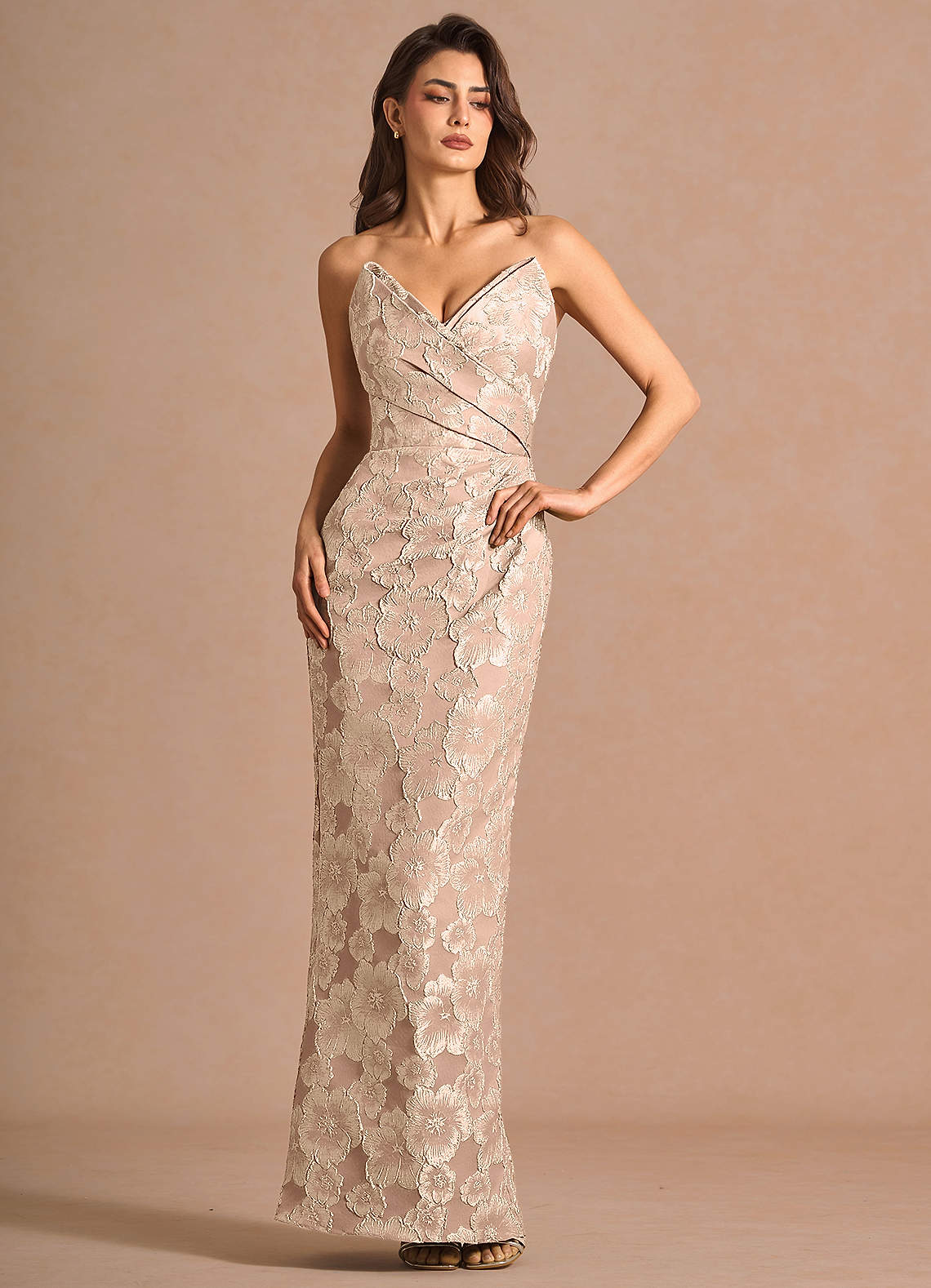 Prisca Vintage Blush Maxi Dress Ready to Ship | Azazie