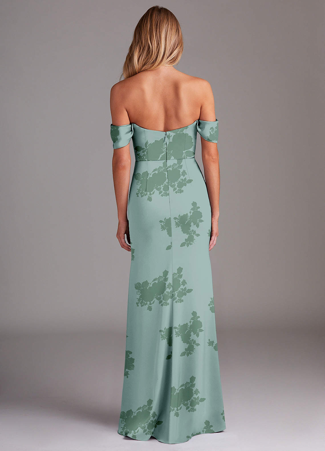 backless long red dress Mermaid V neck Dusty Sage Satin Long Prom Dress lps028 – SELINADRESS main image 0