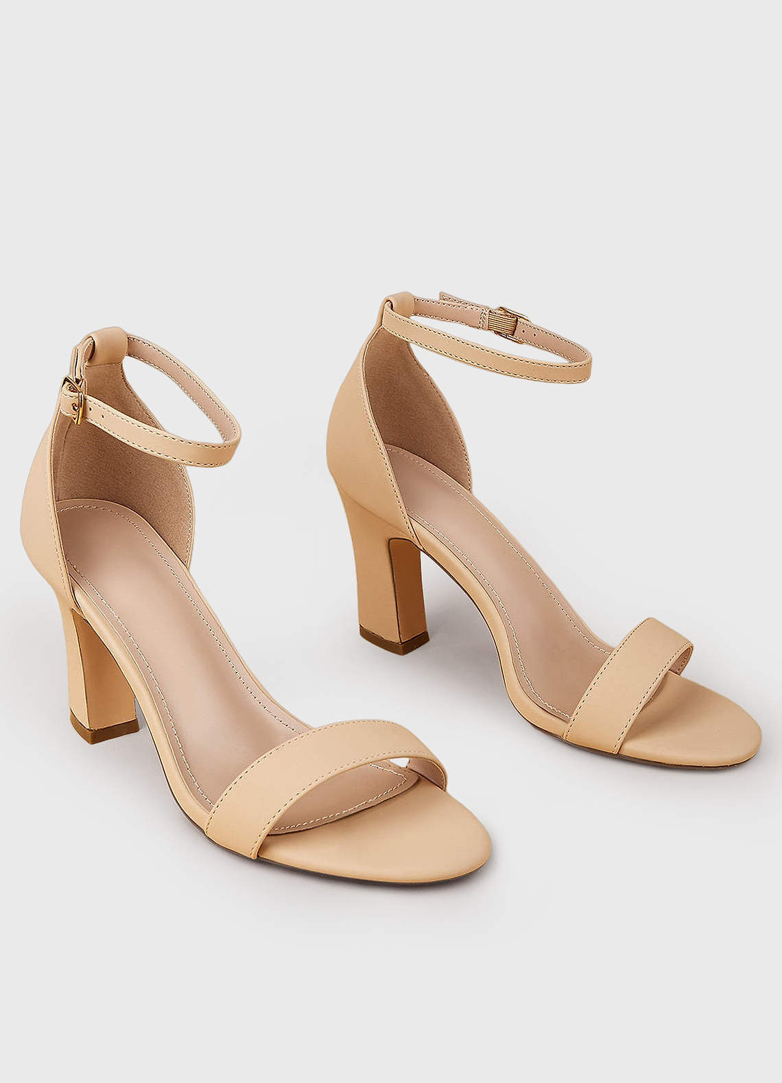 One inch gold heels best sale