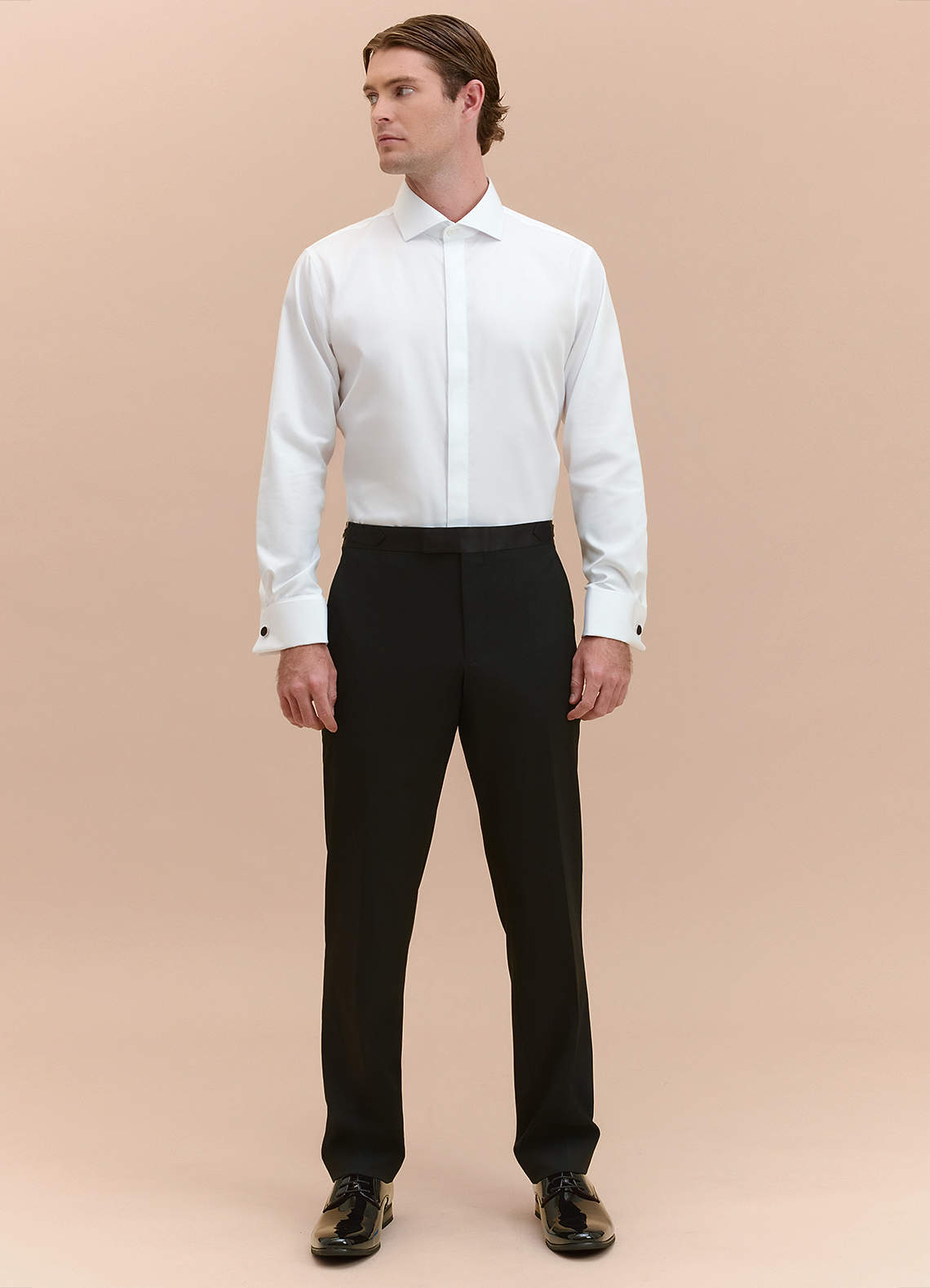 front Classic Black Tuxedo Pants