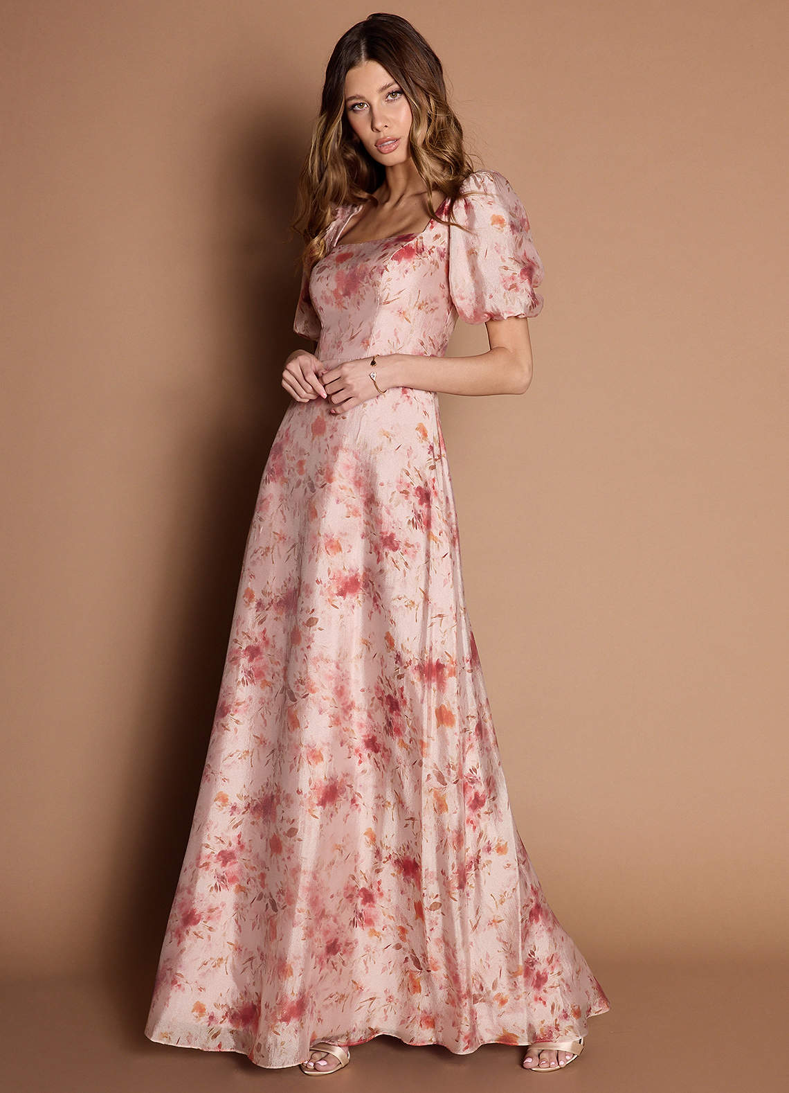Marielle Apricot Multi Maxi Dress Marielle Apricot Multi Maxi Dress