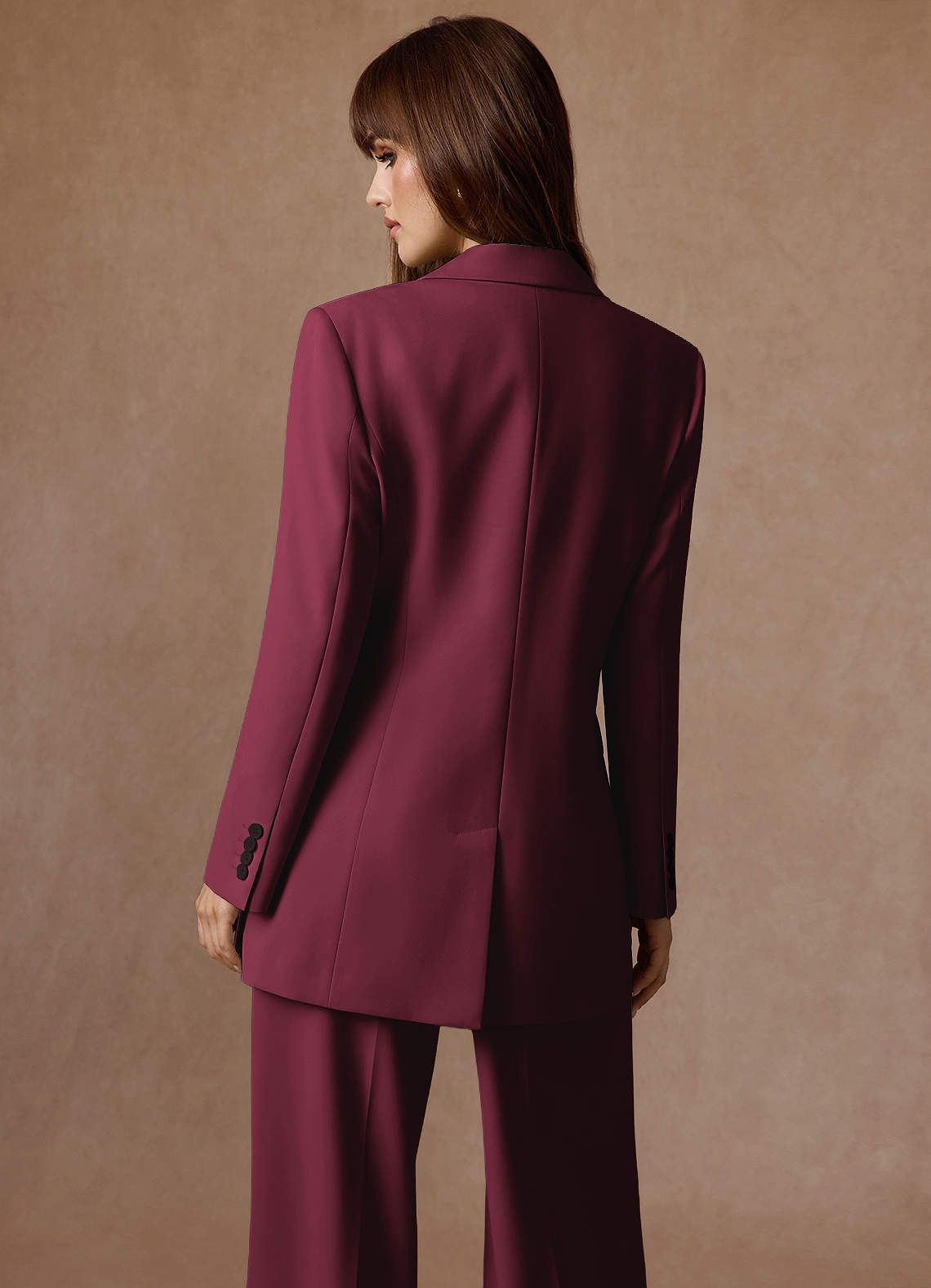 front Rowan Burgundy Refined Weave Performance blazer