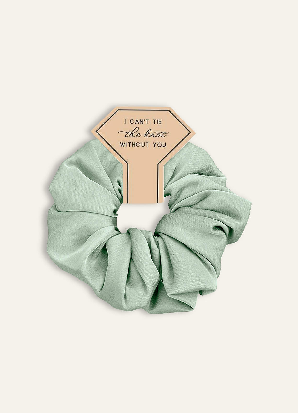 front Matching Color Bridesmaid Stretch Satin Over Size Scrunchie Set