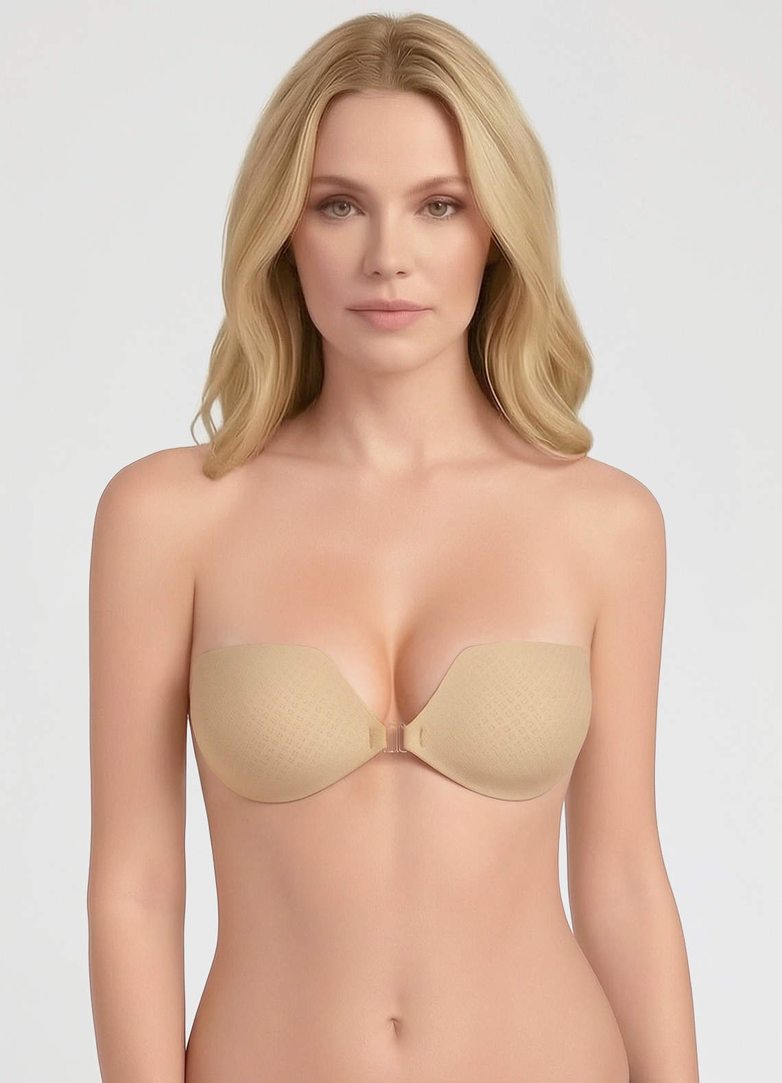 front Demi Invisible Push-Up Pasties-Breathable 8-Hole Fabric