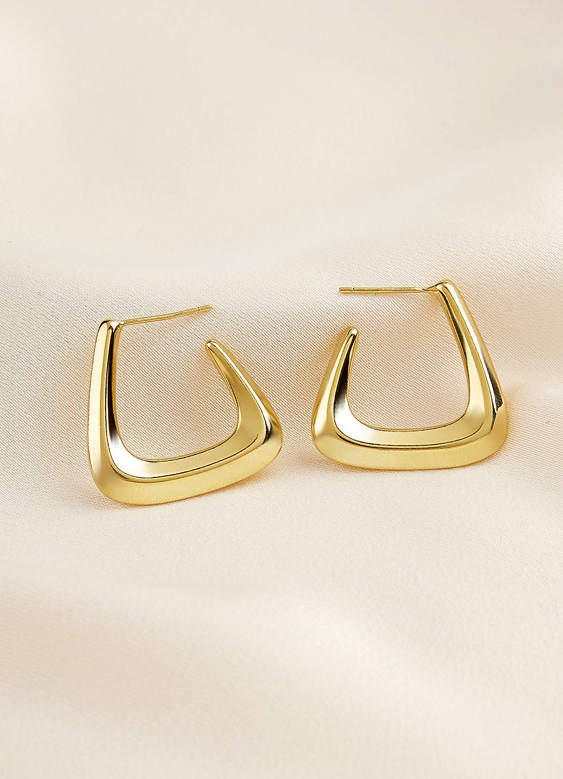 Metal Geometric Hoop Earrings | Azazie