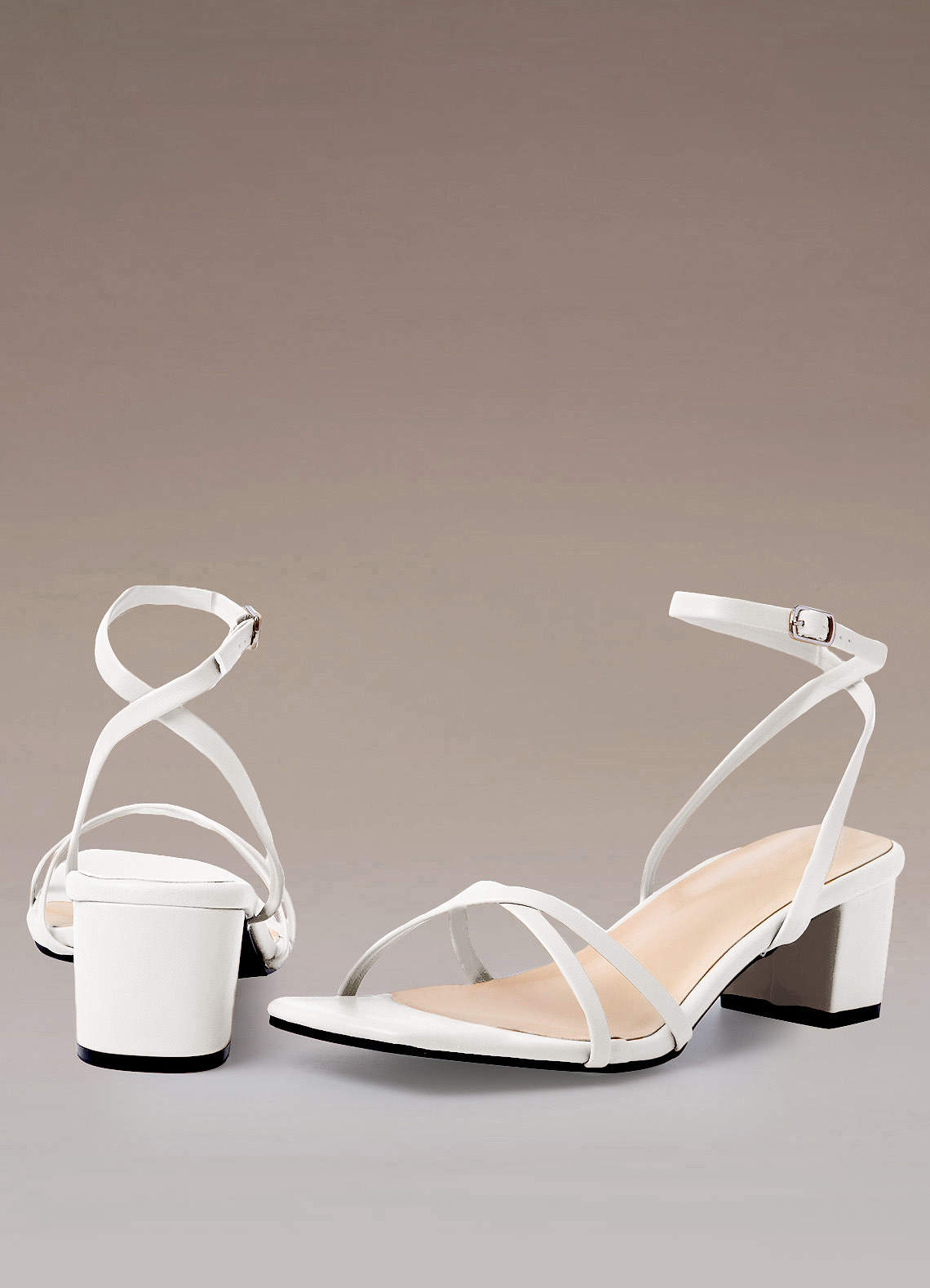 KAZAKI MID HEEL ANKLE STRAP SANDAL