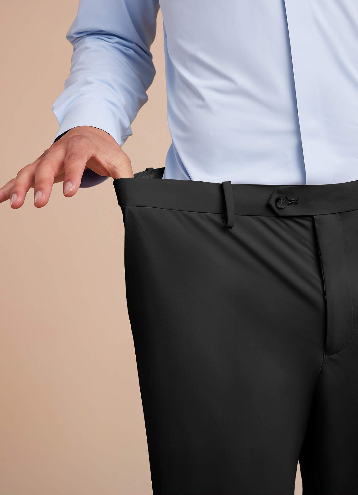 front Grayson Black Stretch Seersucker Suit