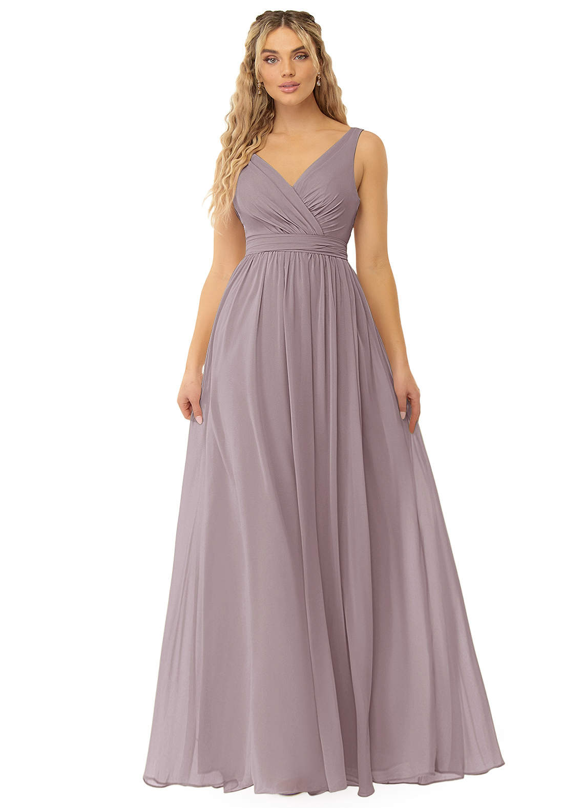 Azazie Kora Dusk Chiffon Bridesmaid Dresses | Azazie UK