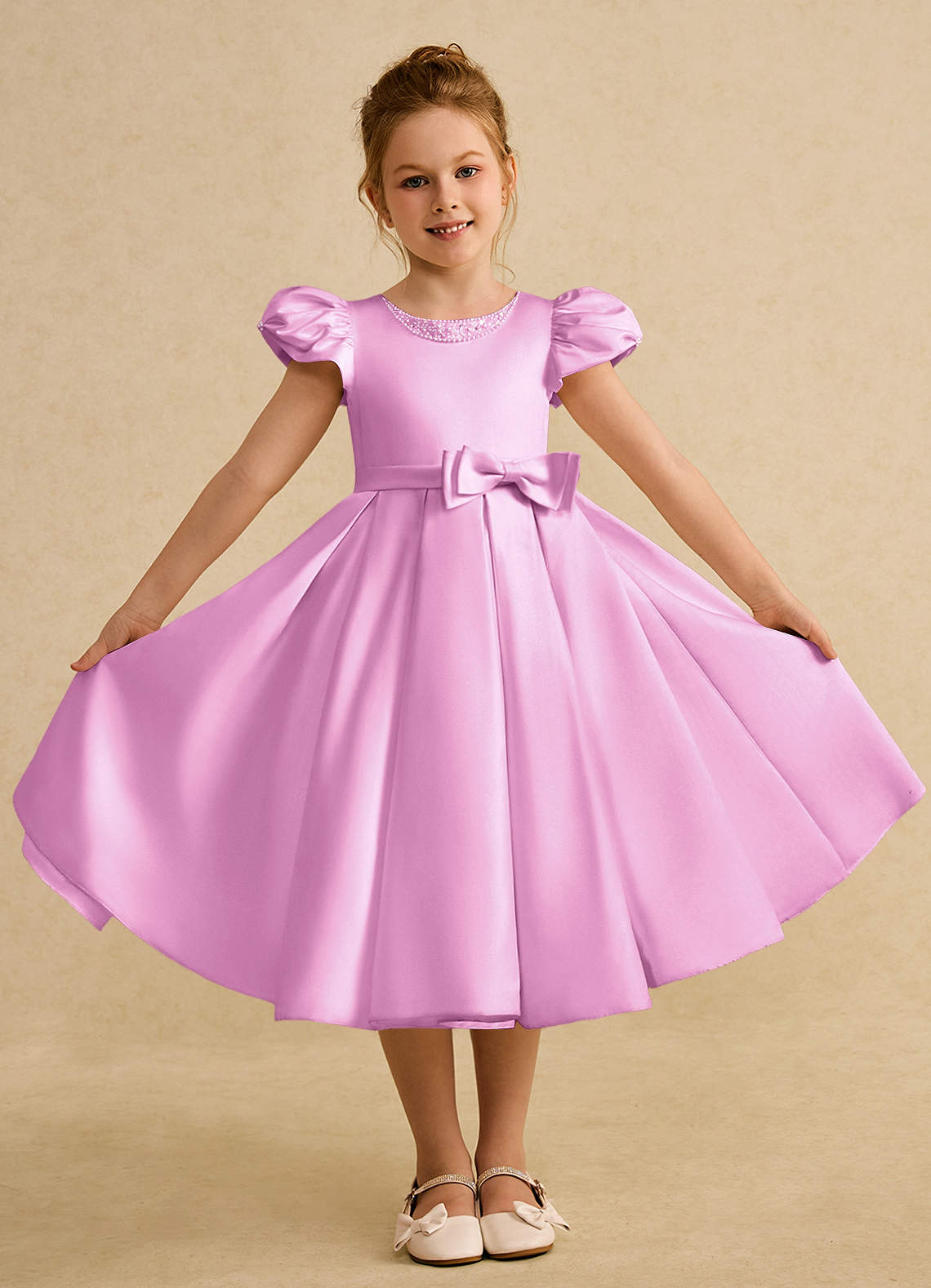 Azazie Pearl Candy Pink Ball-Gown Pleated Matte Satin Dress | Azazie UK Azazie Pearl Candy Pink Ball-Gown Pleated Matte Satin Dress | Azazie UK