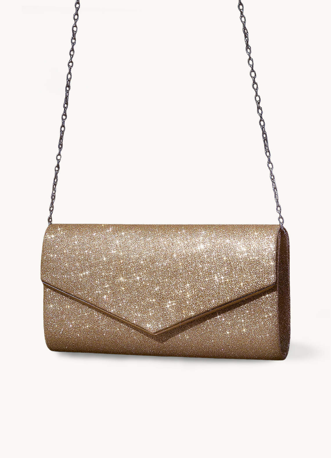front Microshimmer Clutch Bag