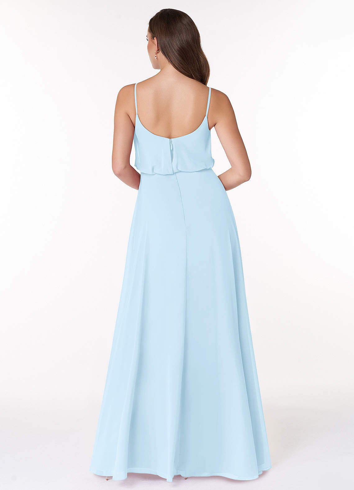 Azazie Lupe Ready to Ship Sky Blue Chiffon Bridesmaid Dresses | Azazie