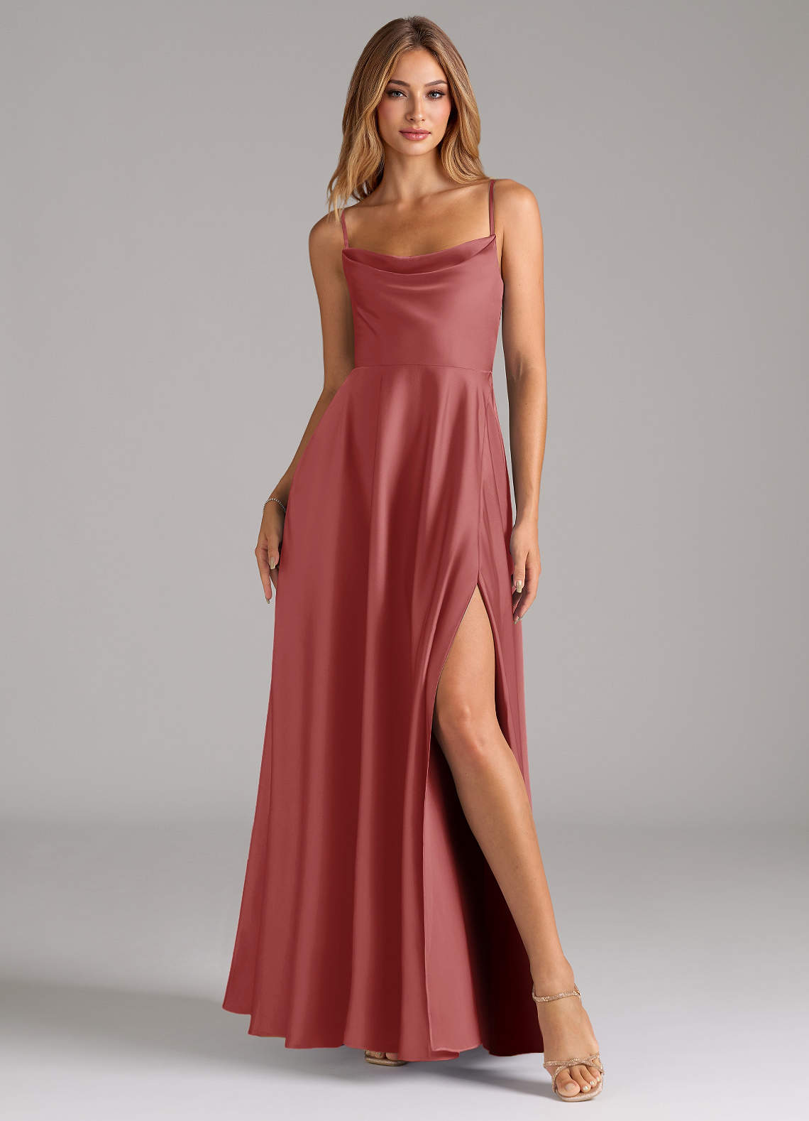rose gold plus size wedding dress Martina Liana 1483 - Bridal 20 closet_1395 49.5” Color Size CN/US:S / 2 Santiago Cut-Out Ruffle Maxi
