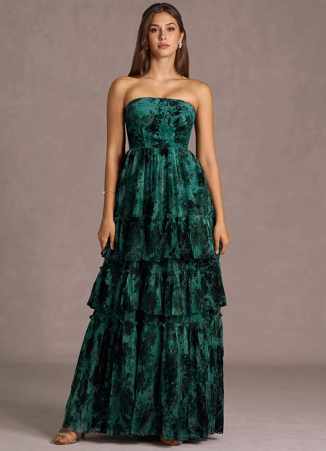 Rosavia Teal Maxi Dress image1