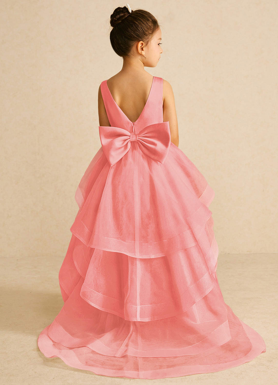 Pink Convertible Long A-line Tulle Bridesmaid Dresses Pink Convertible Long A-line Tulle Bridesmaid Dresses