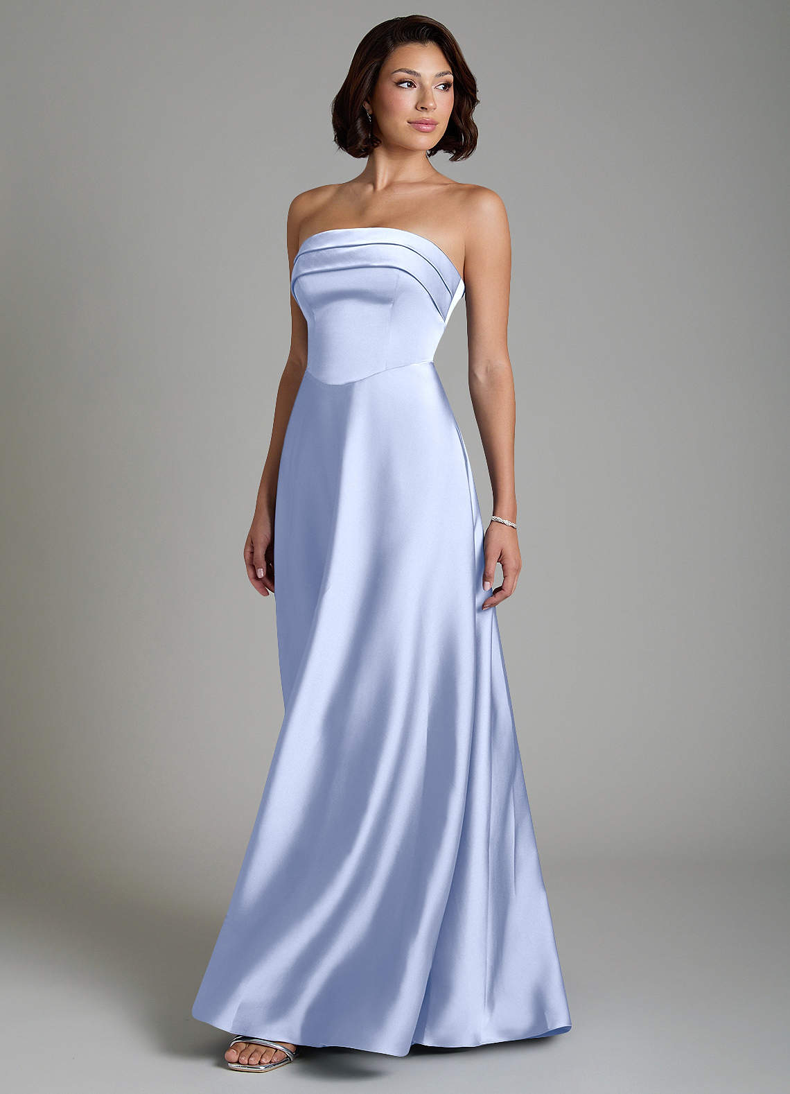 satin ice blue bridesmaid dresses Azazie Odele halloween2-20 Black Open Back Maxi Women's US Size:8.5 Our most adored shape