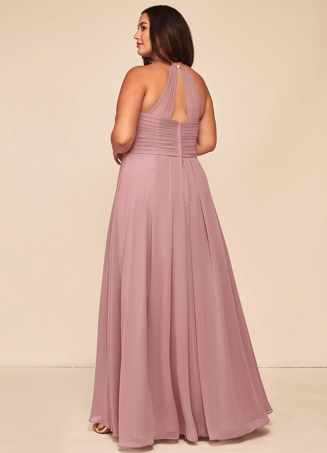 Azazie Ginger Dusty Rose Chiffon Bridesmaid Dresses | Azazie