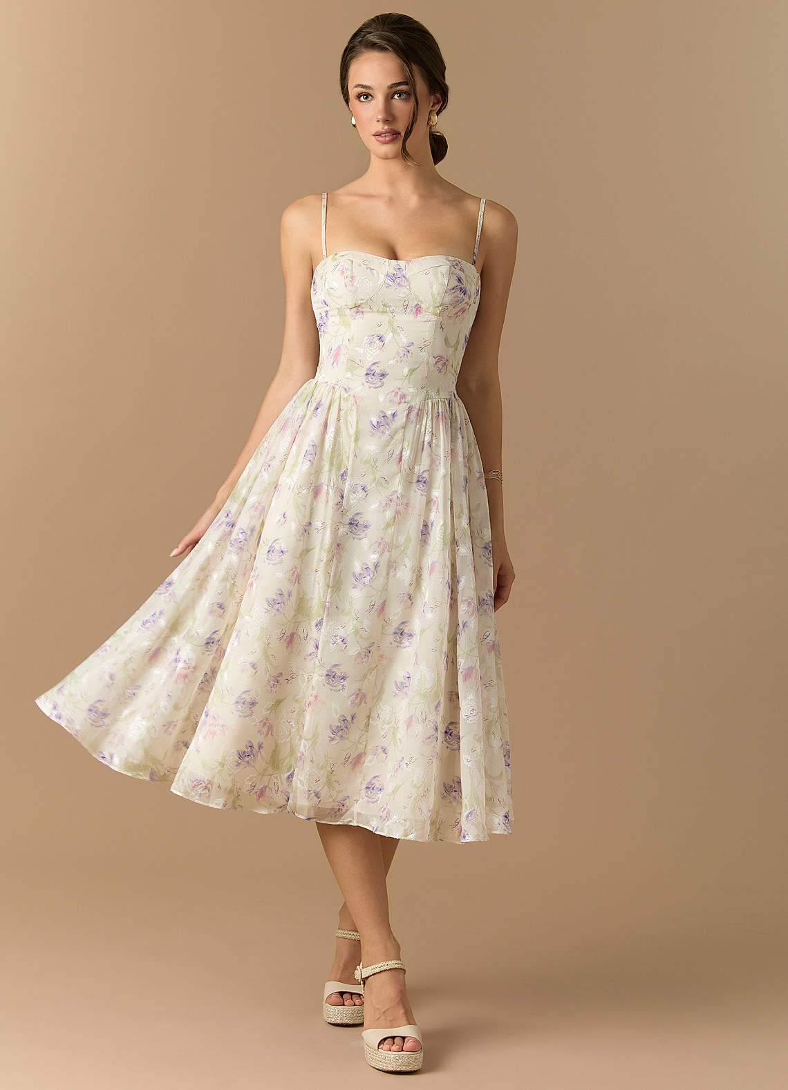 Kimie Lavender Meadow Midi Dress | Azazie Kimie Lavender Meadow Midi Dress | Azazie