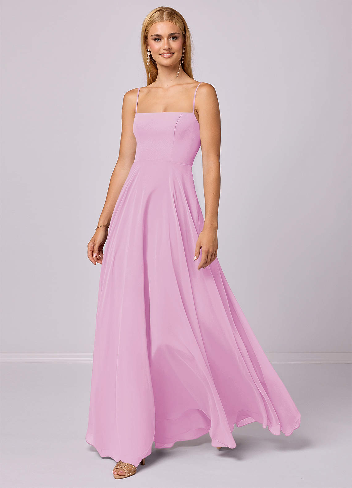 Barbie ♥ Azazie Abiti da Damigella Abito A-Line in Chiffon Rosa Confetto image1