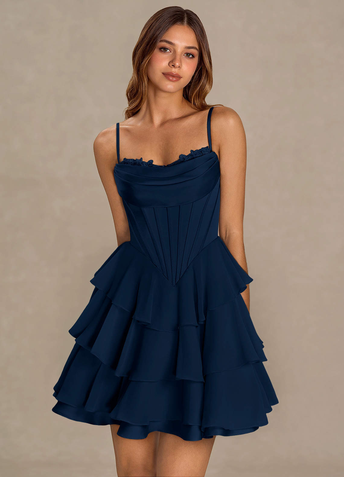 Brinley Navy Mini Dress image1