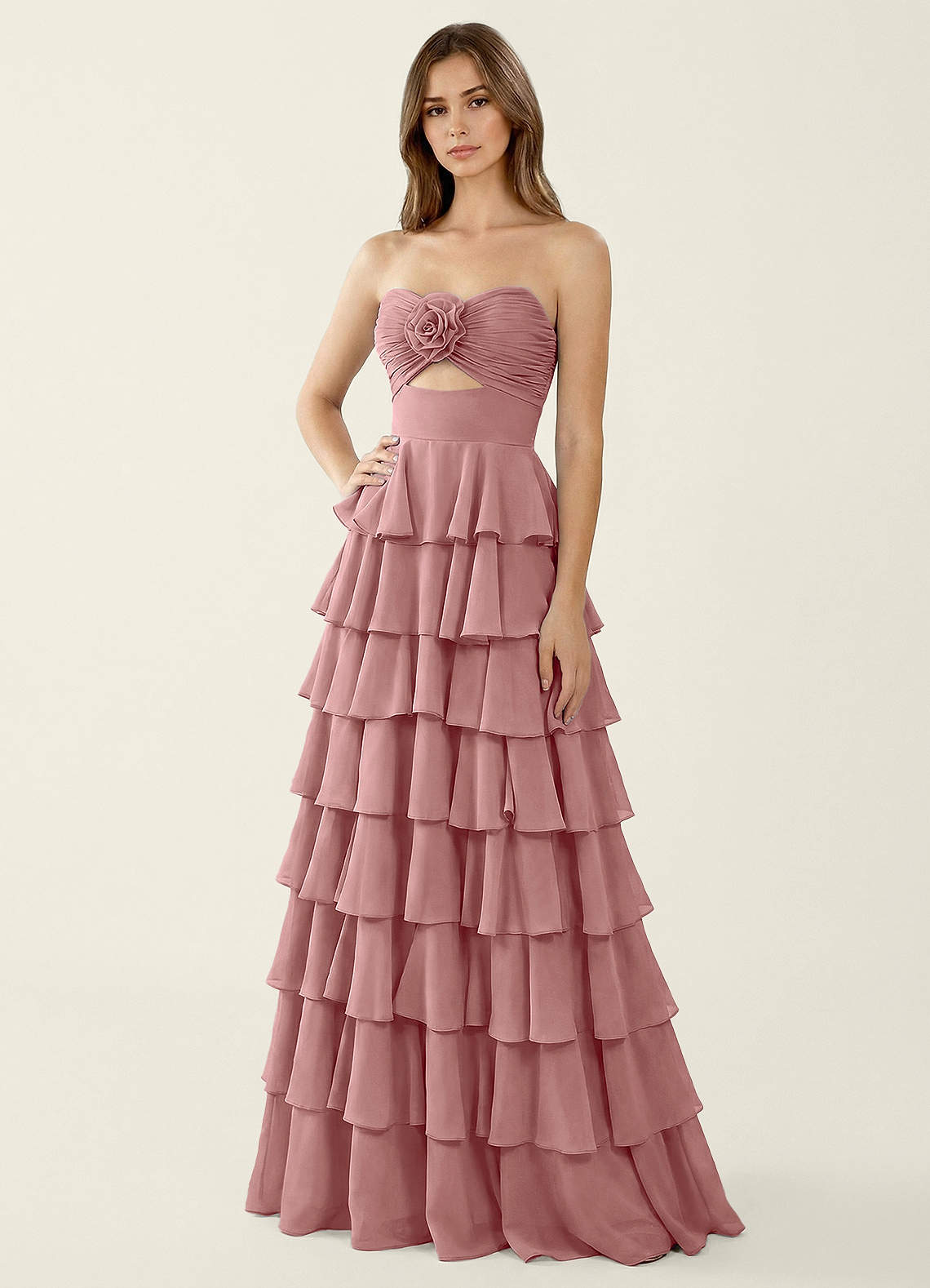 light pink chiffon prom dress Spaghetti Straps Light Pink Sheath Long Chiffon Prom Dress With Pleate Asteria