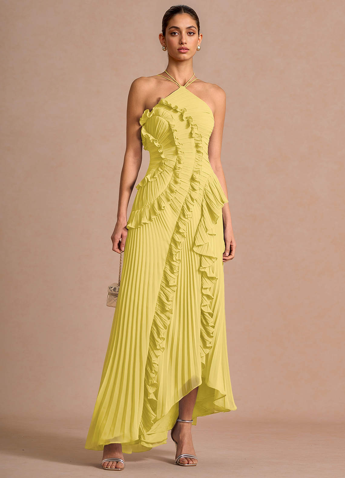 Hatsu Pastel Yellow Maxi Dress | Azazie CA