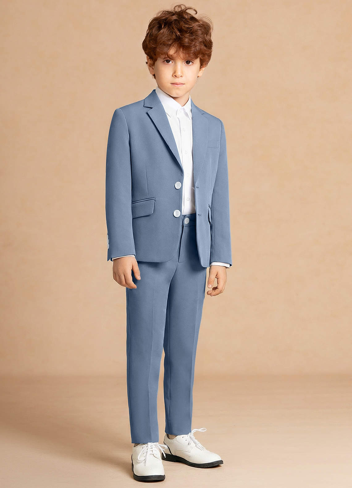 front Finn Dusty Blue Boy 2-Piece Suit