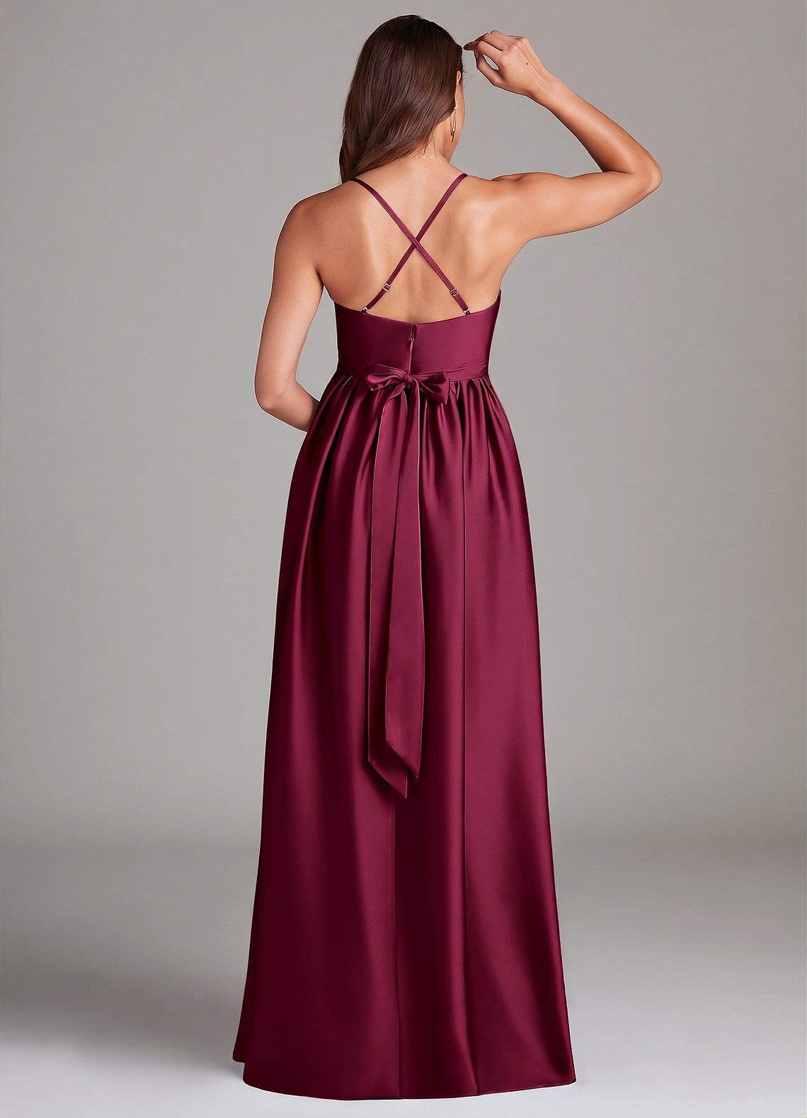 red maternity bridesmaid dresses Azazie A-Line Sweetheart Floor-Length Stretch Satin color:Blue & Yellow