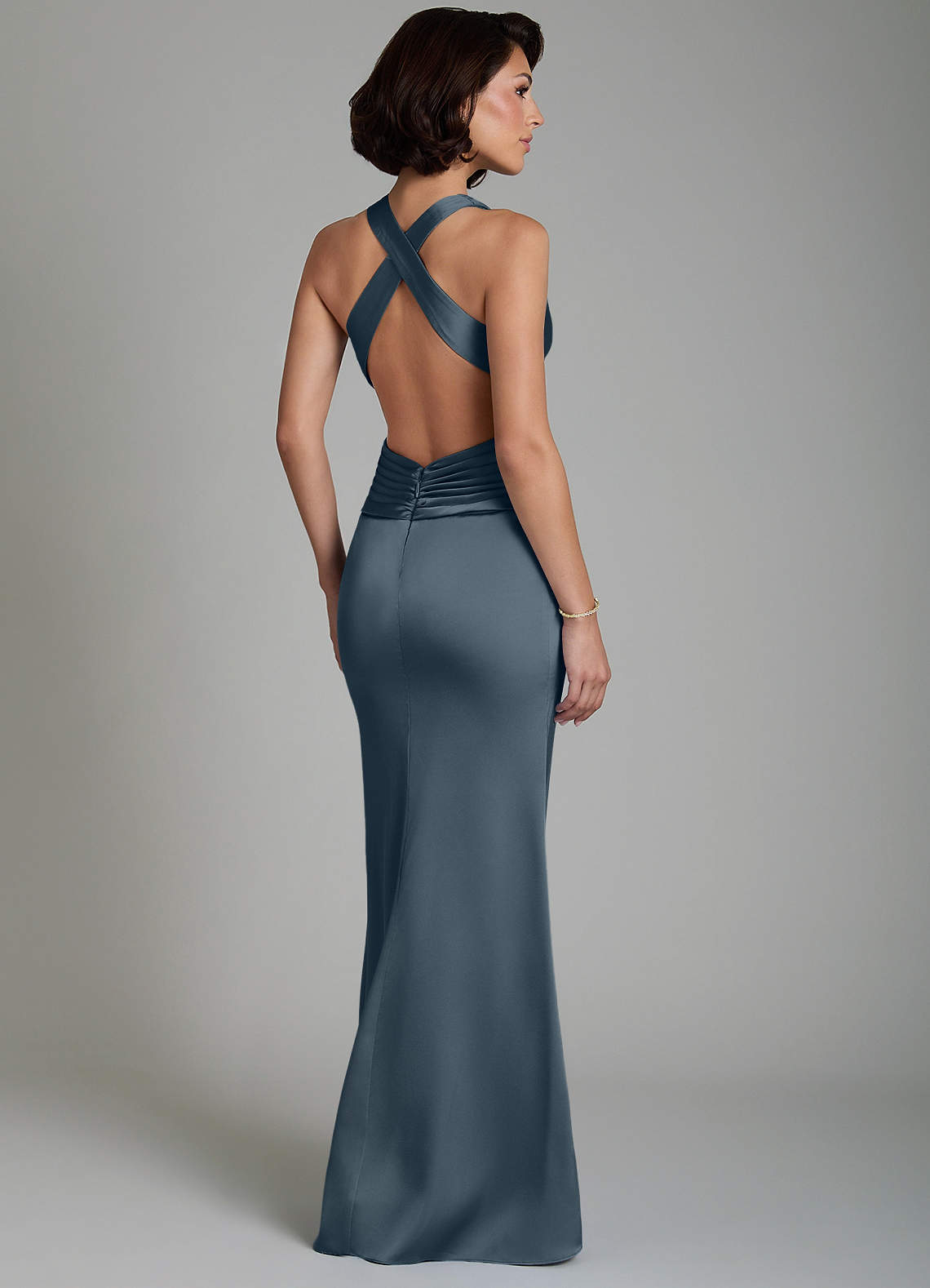 Azazie Maya Twilight Stretch Satin Bridesmaid Dresses